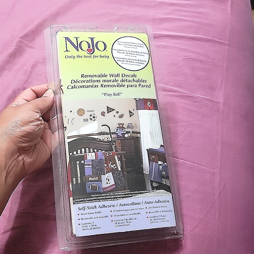 NoJo Removable Wall Deacals "Play Ball" ⚾️🏈🏀⚽️